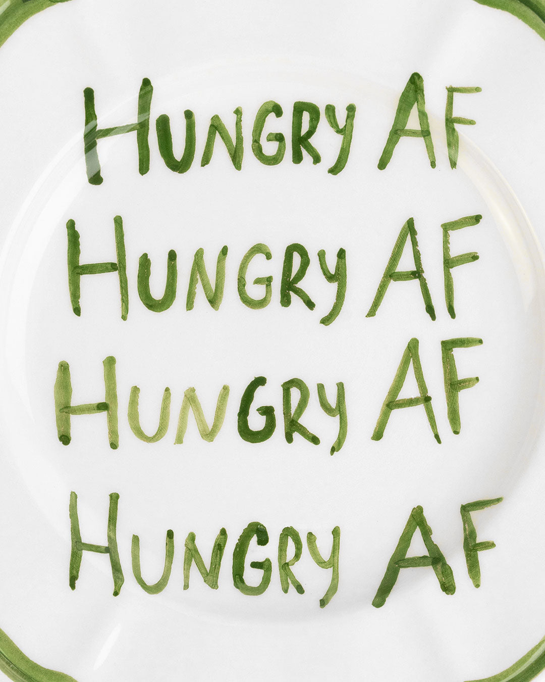 Hungry AF plate pottery ceramics Musae Studio