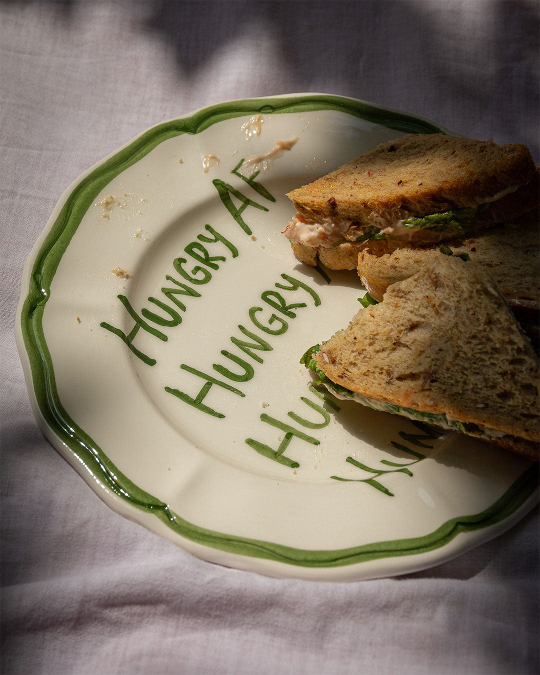 Hungry AF plate pottery ceramics Musae Studio
