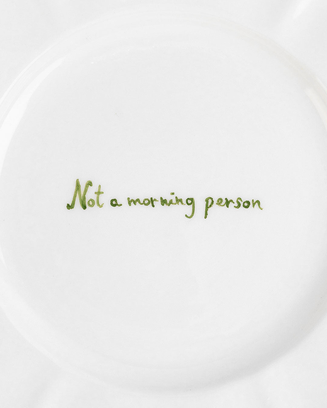 Not a morning person plate pottery ceramics Musae Studio