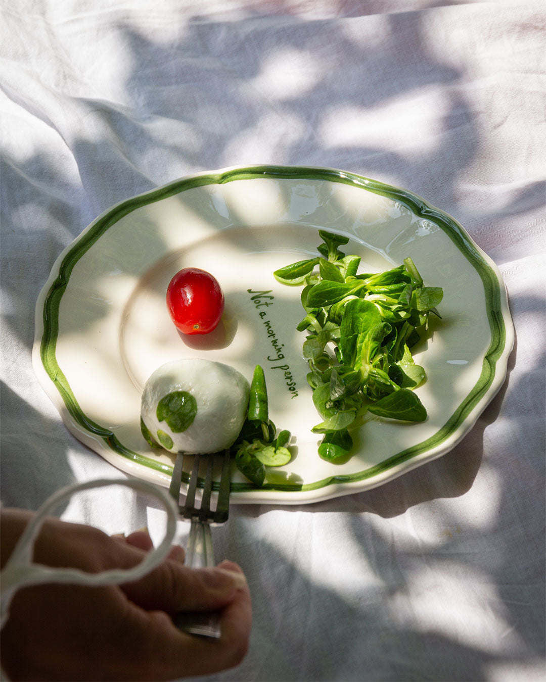 Not a morning person plate pottery ceramics Musae Studio