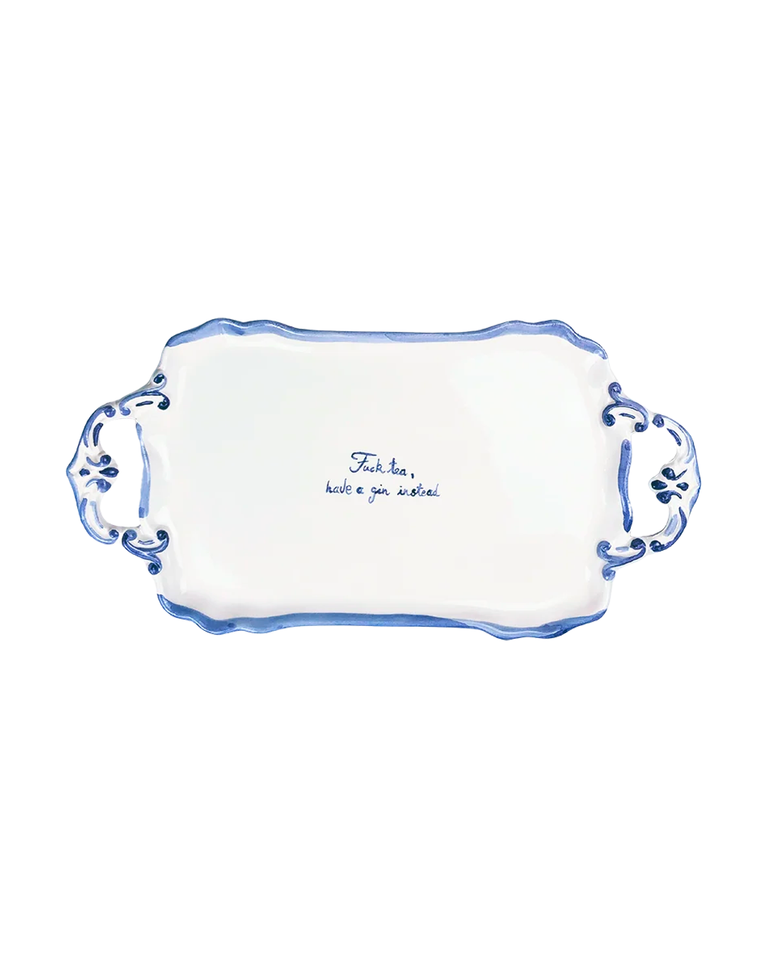 Vassoio "Fuck Tea, prendi un gin invece".