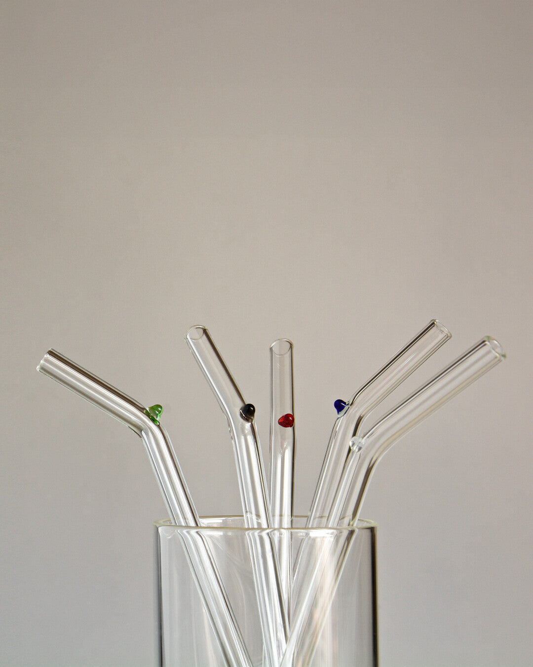 Hand-blown Glass Straws - Set of 2