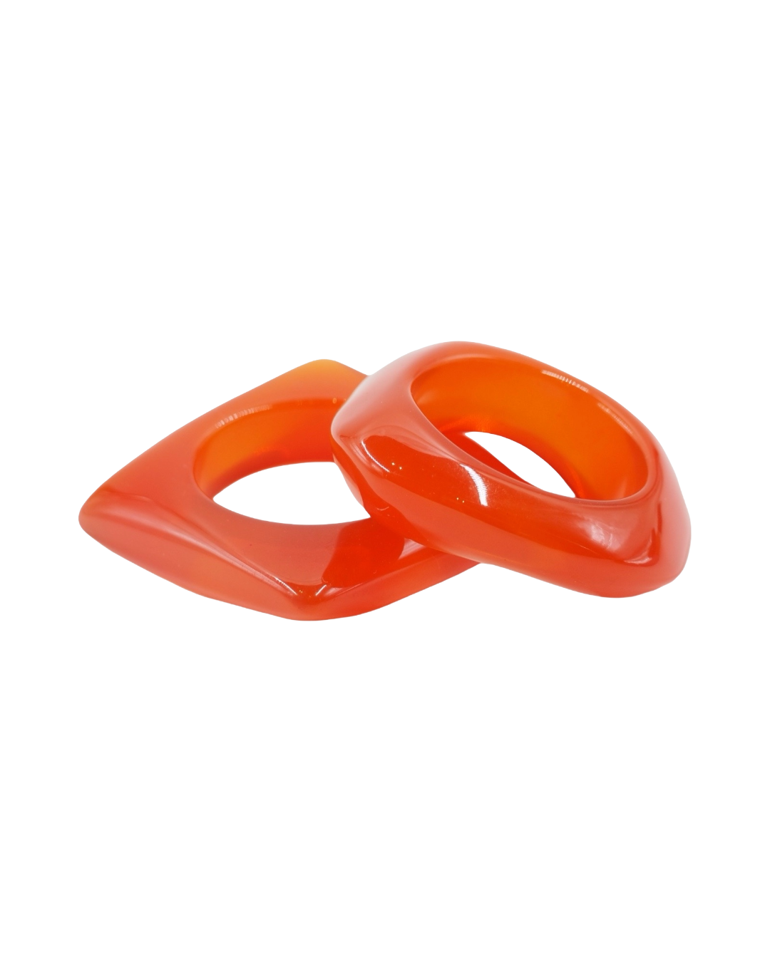 Outline resin napkin ring - set of 2