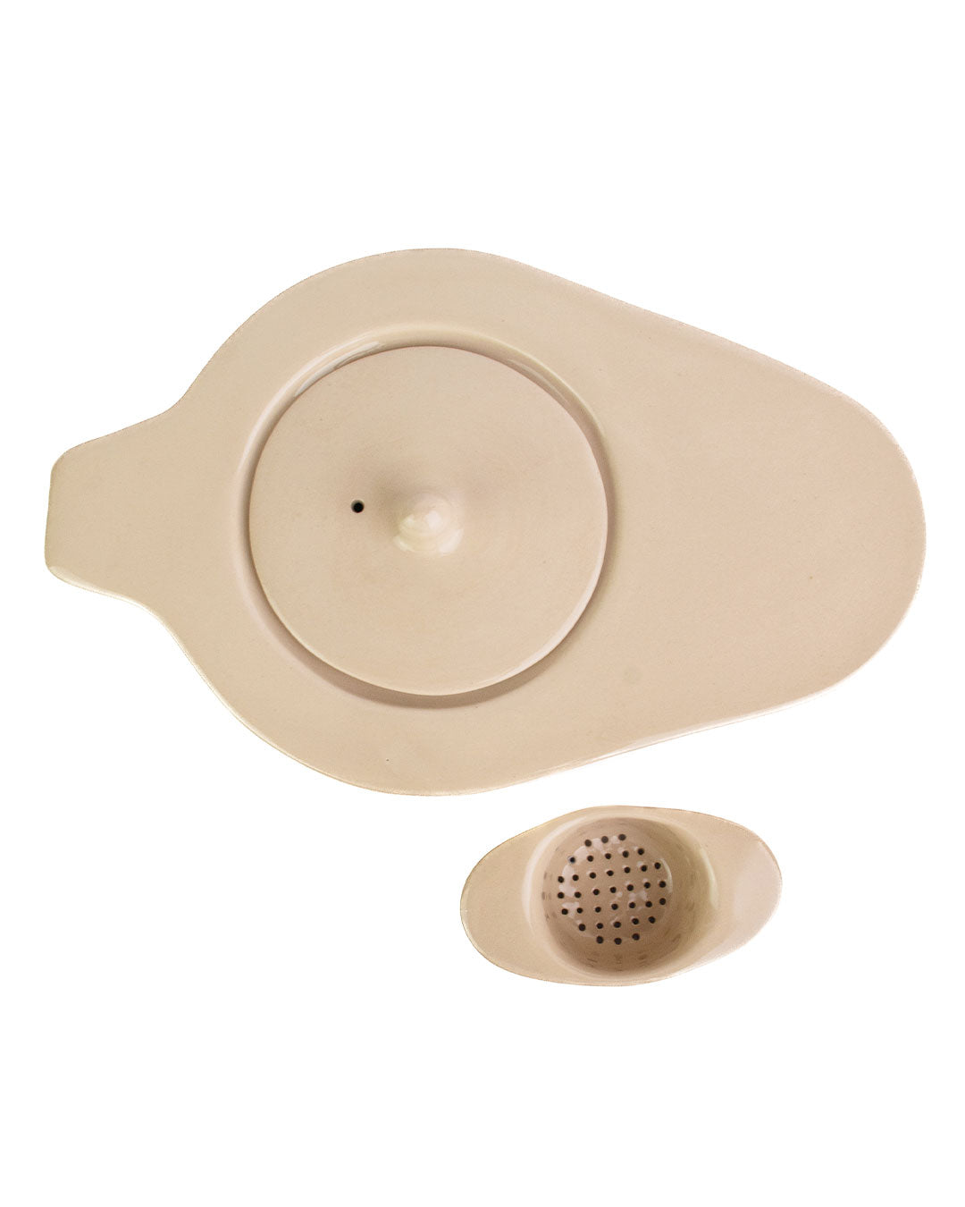 Ameno Tea Pot with Strainer beige_pottery_nu ceramica