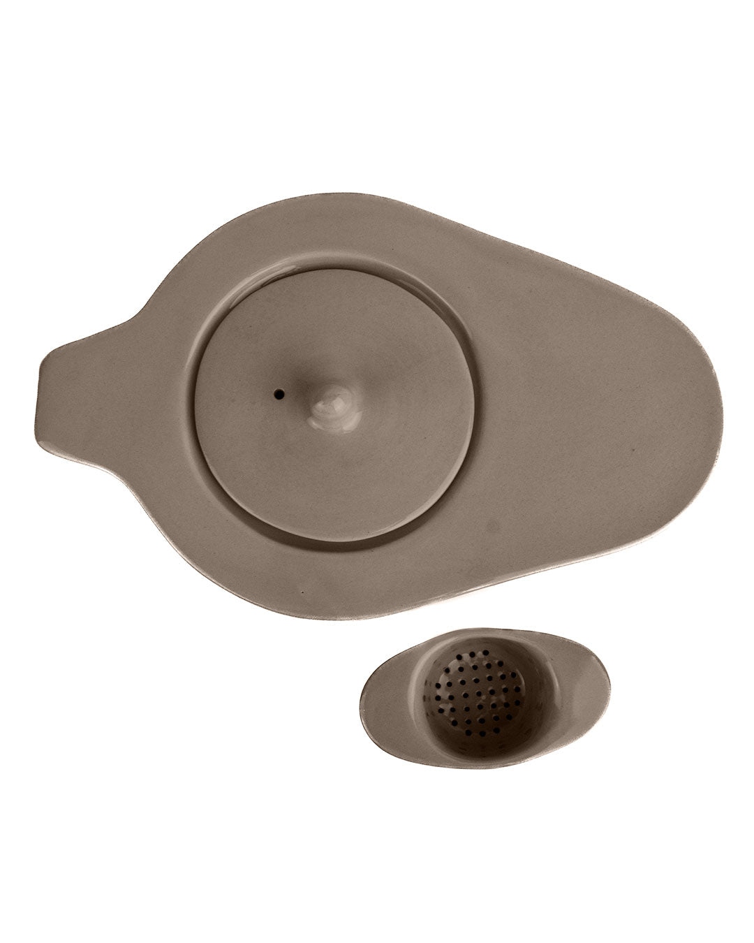 Ameno Tea Pot with Strainer brown_pottery_nu ceramica