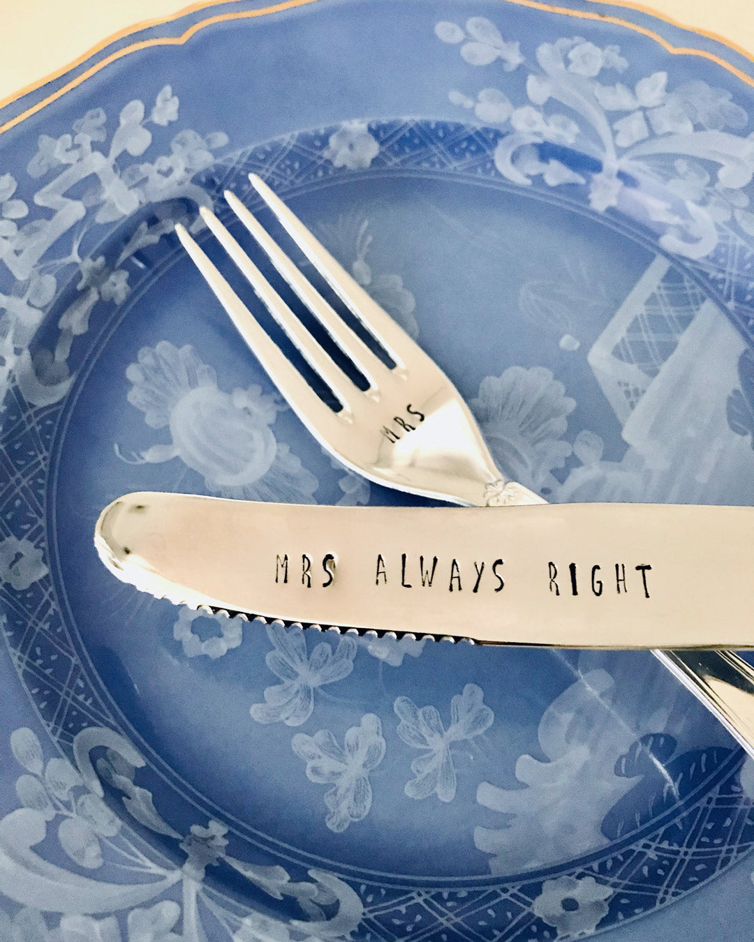 <hand stamped vintage silver knife - Ohyeahspoon