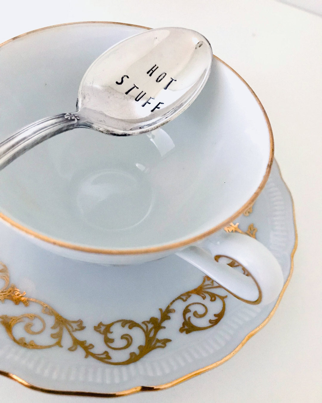 Stamped silver coffee spoon - Ohyeahspoon