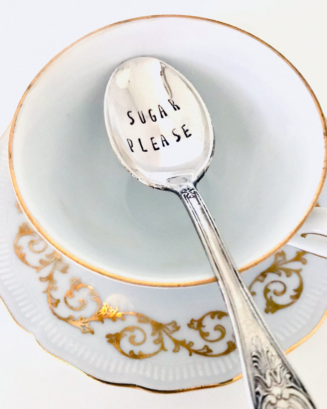 Stamped silver coffee spoon - Ohyeahspoon