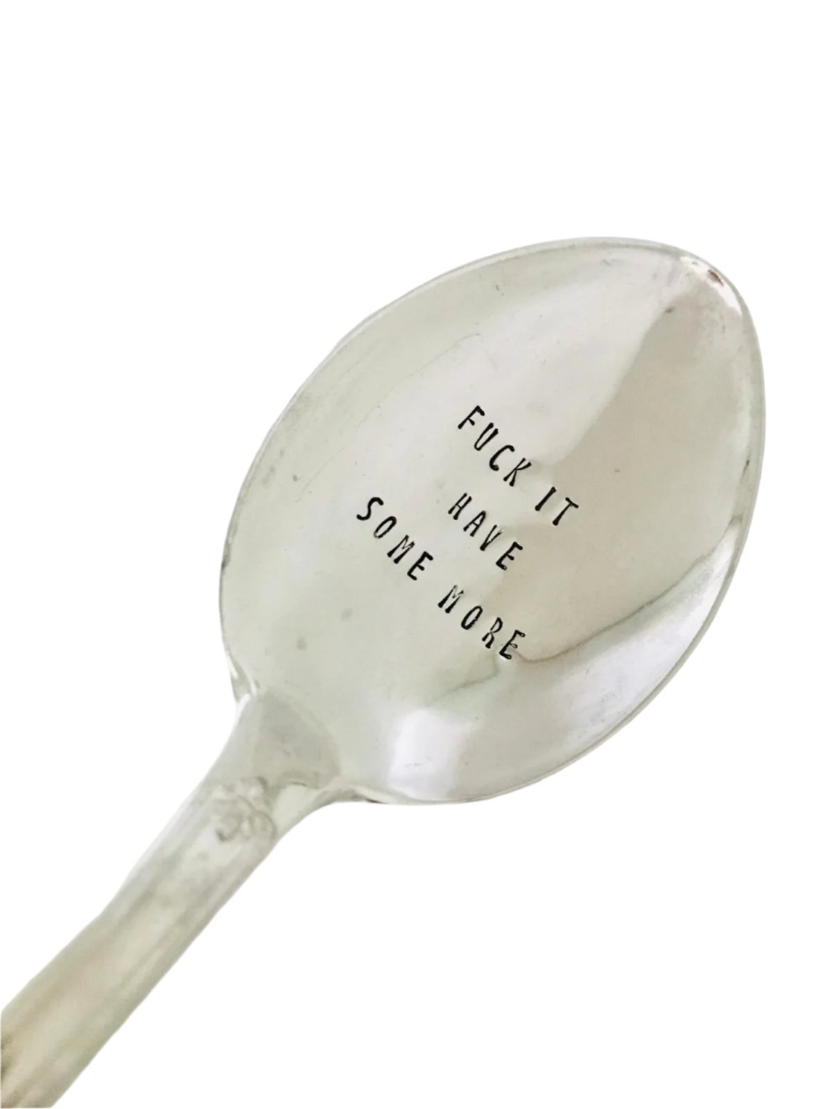 Cucchiaio da portata personalizzato in argento vintage stampato a mano