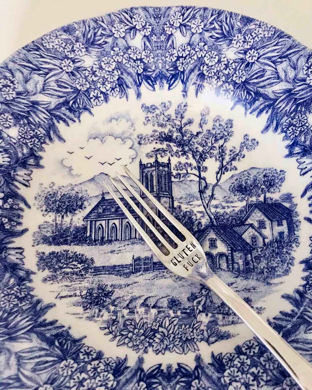 Vintage Silver Hand-stamped fork