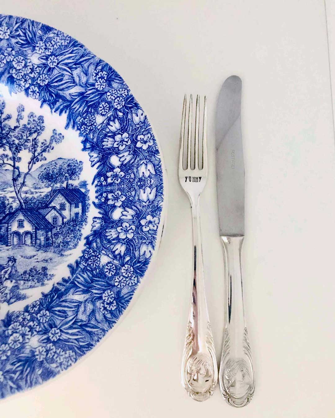 Vintage Silver Hand-stamped fork