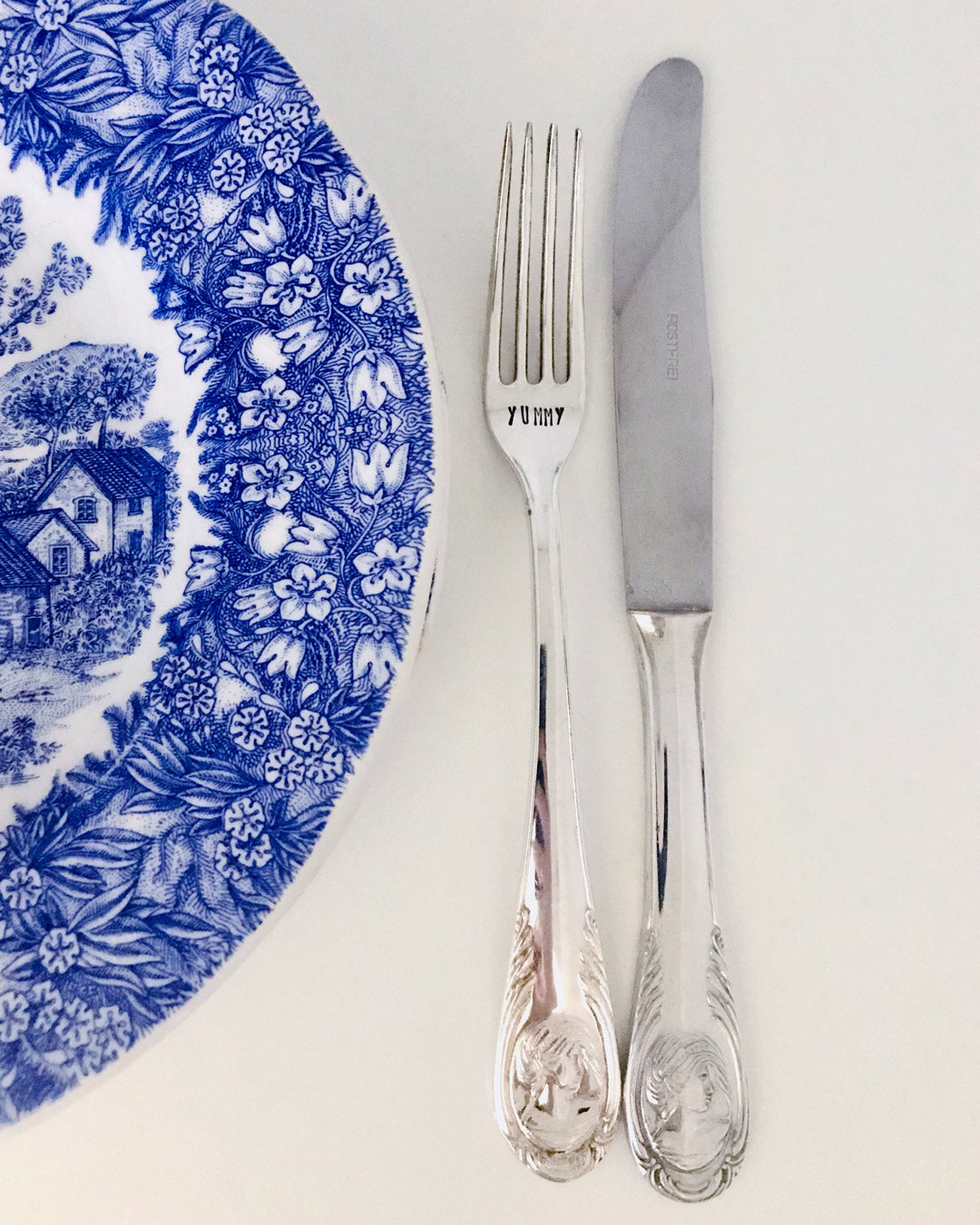Vintage Silver Hand-stamped fork