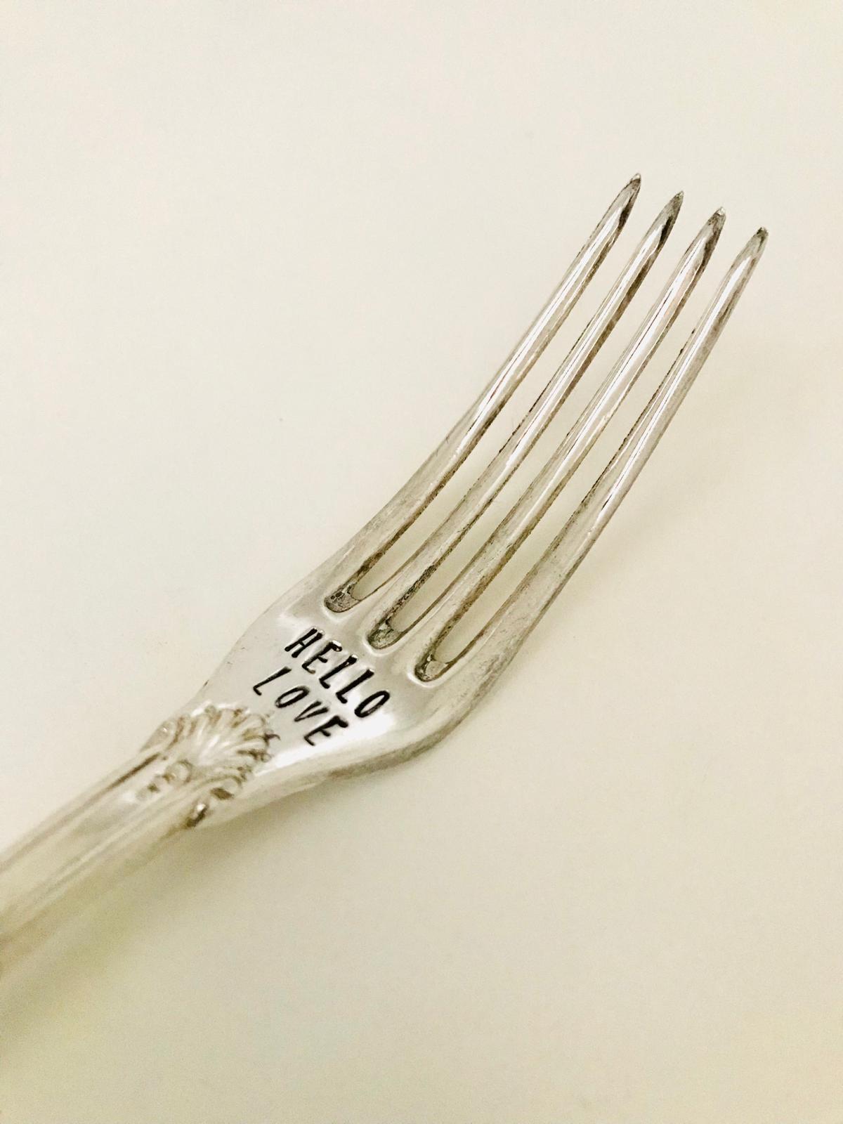 Vintage Silver Hand-stamped fork