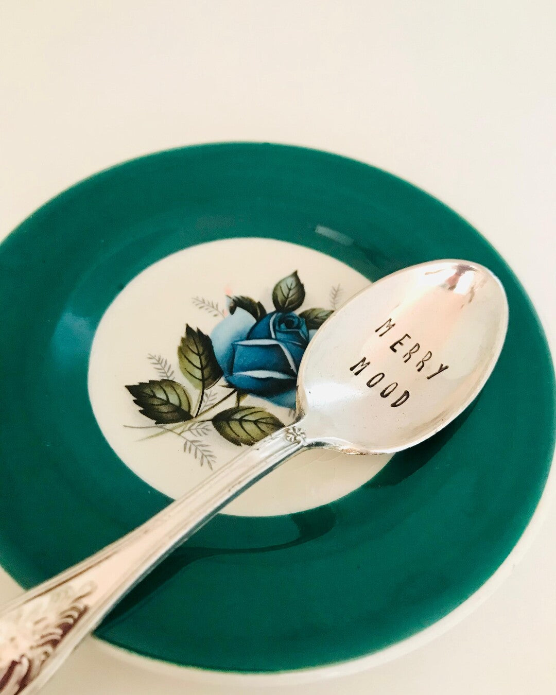 Speciale Natale - Cucchiaino da caffè vintage in argento stampato a mano