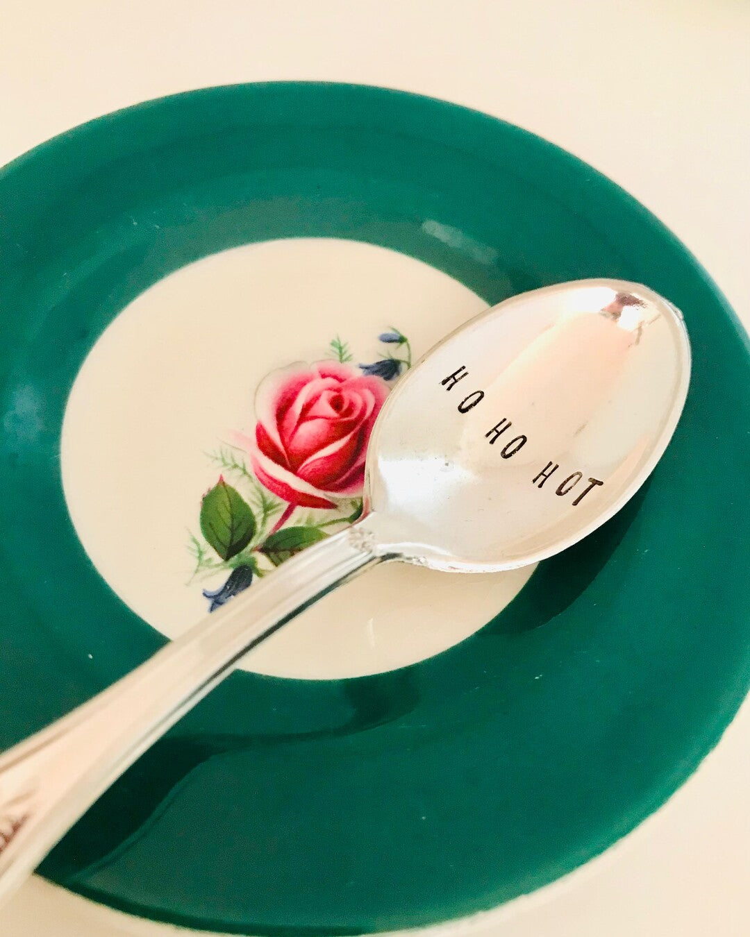 Speciale Natale - Cucchiaino da caffè vintage in argento stampato a mano