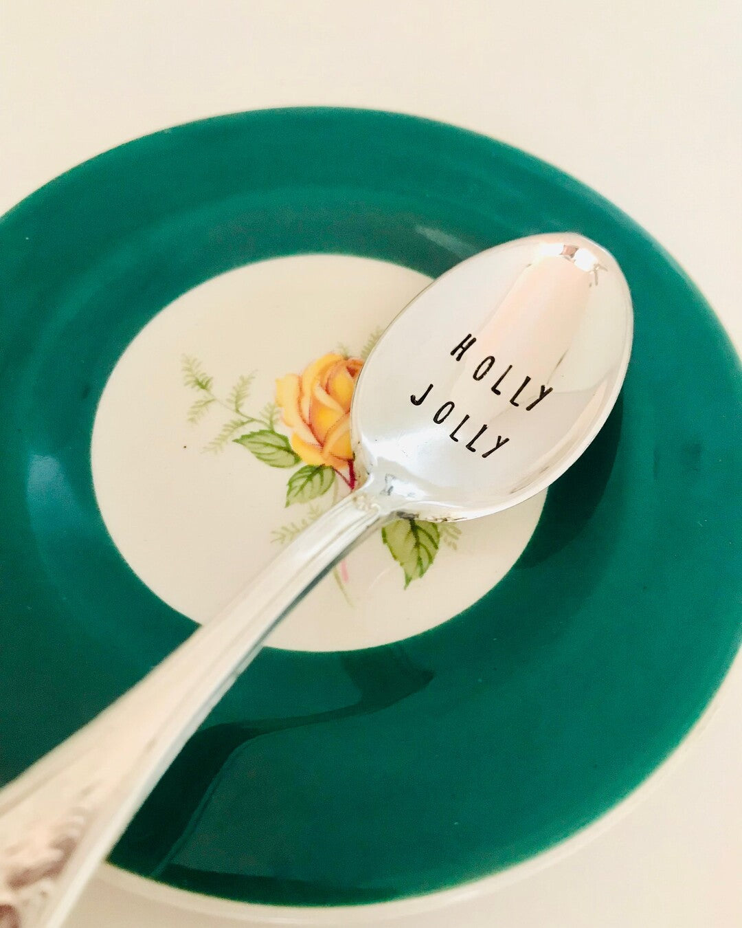 Speciale Natale - Cucchiaino da caffè vintage in argento stampato a mano