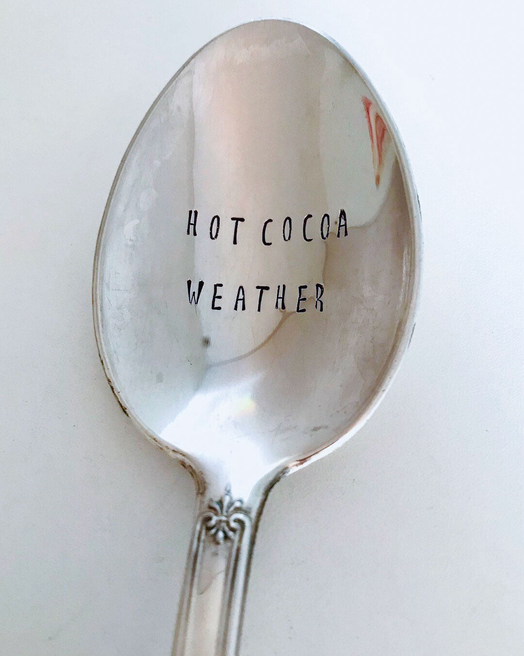 Speciale Natale - Cucchiaio d'argento vintage stampato a mano