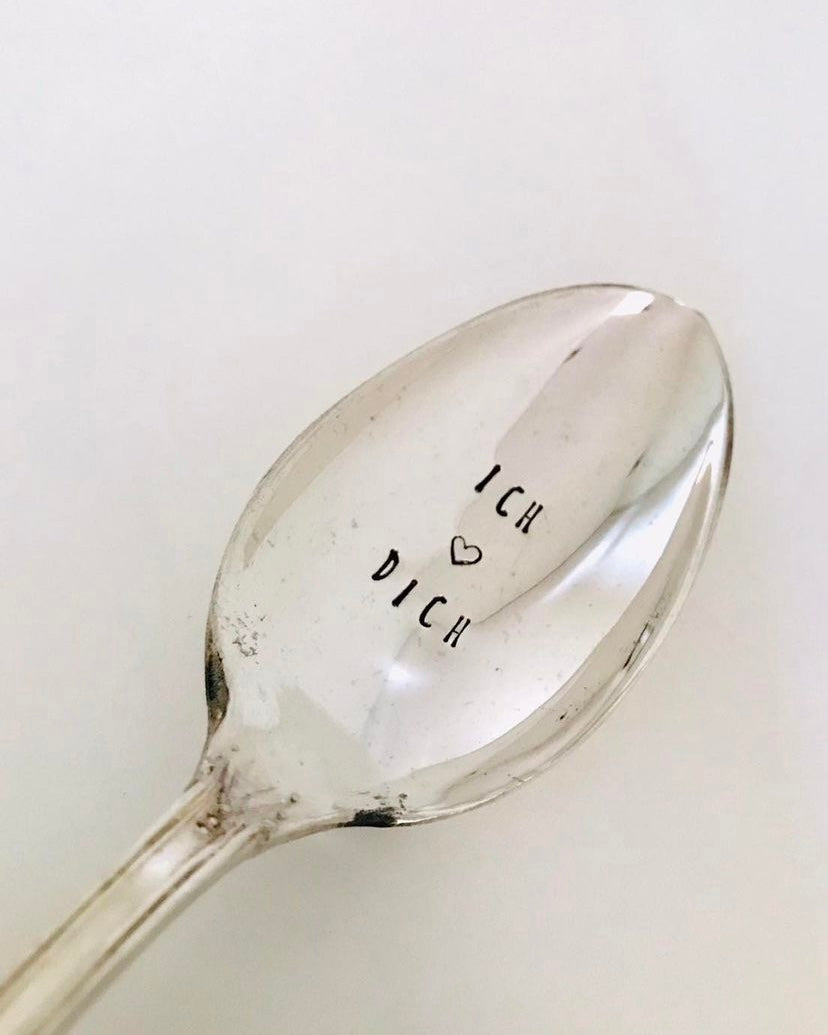 Custom - Vintage Silver Hand-stamped Spoon
