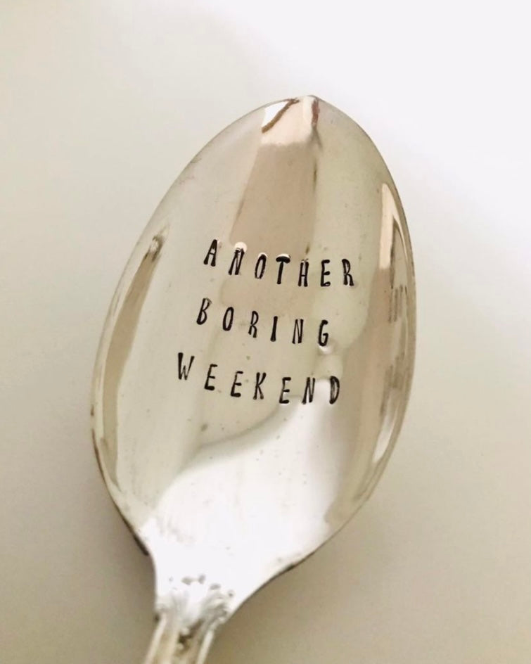 Custom - Vintage Silver Hand-stamped Spoon