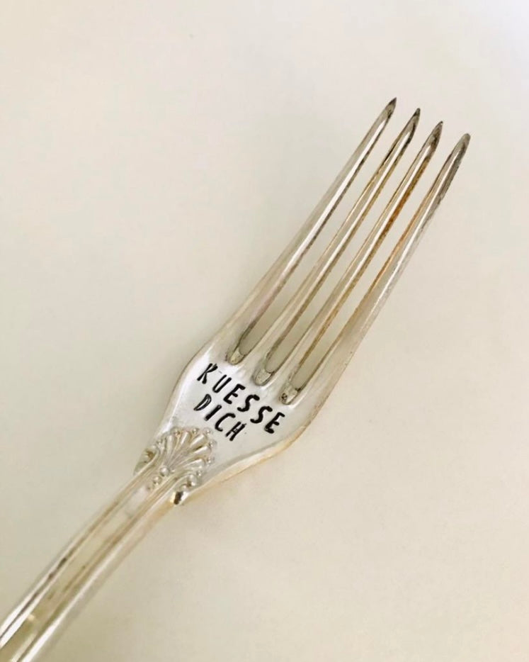 Custom - Vintage Silver Hand-stamped Fork