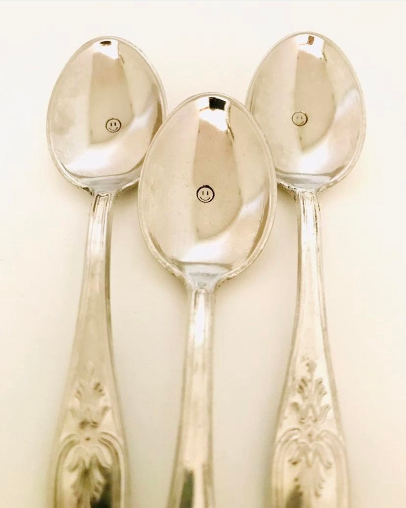 Custom - Vintage Silver Hand-stamped Spoon