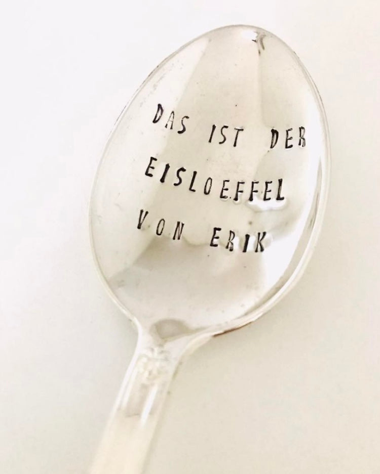 Custom - Vintage Silver Hand-stamped Spoon