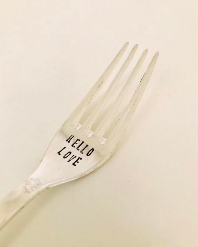 Custom - Vintage Silver Hand-stamped Fork