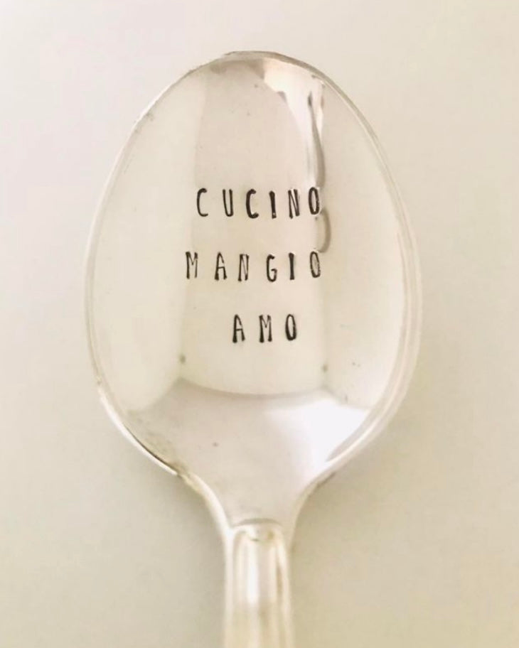 Custom - Vintage Silver Hand-stamped Spoon