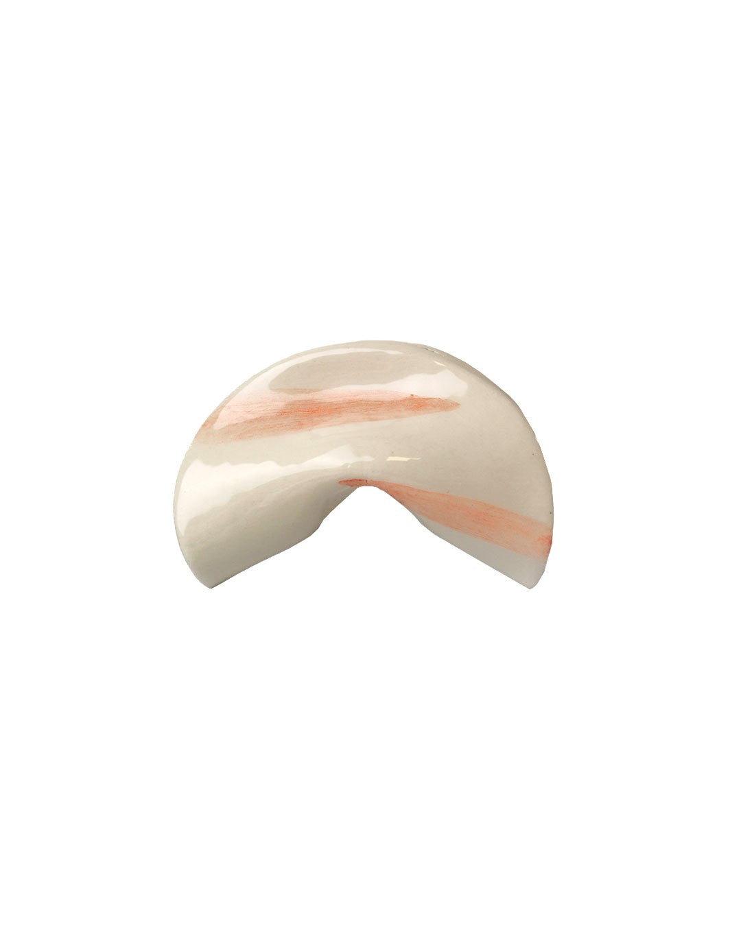 Handmade ceramic chopstick holder - fortune cookie - Ouimiel Ceramics