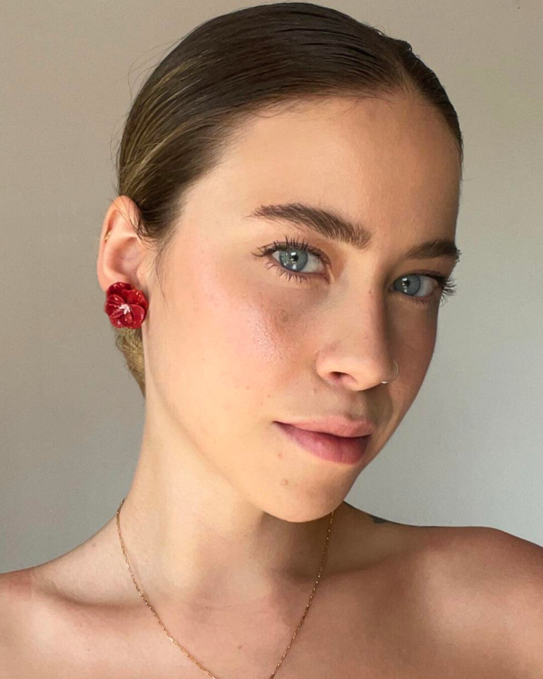 Handmade polymer clay flower earrings - Ossimoro