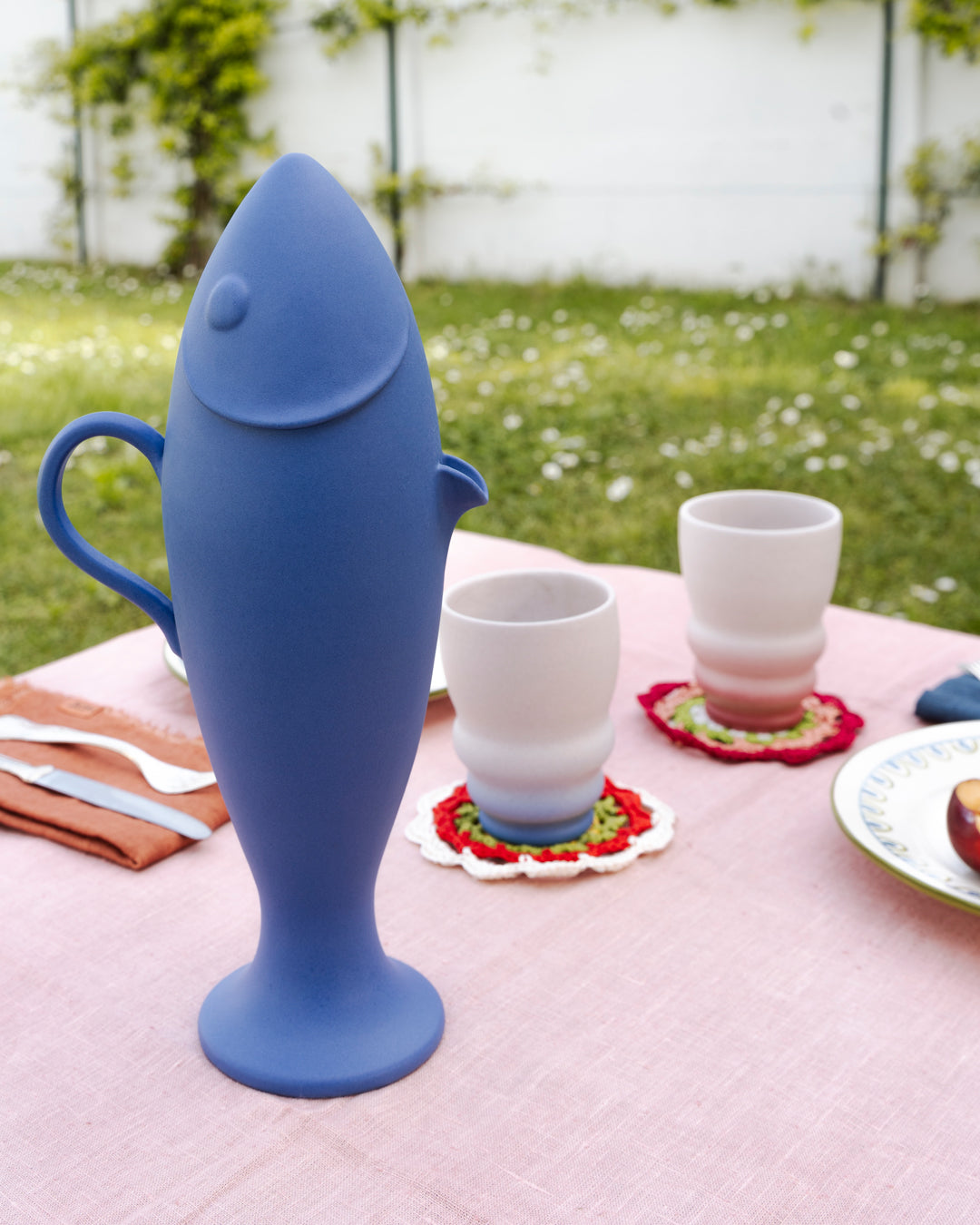 Fish shape Jug - Trabocco fish pitcher - Pantú Ceramics