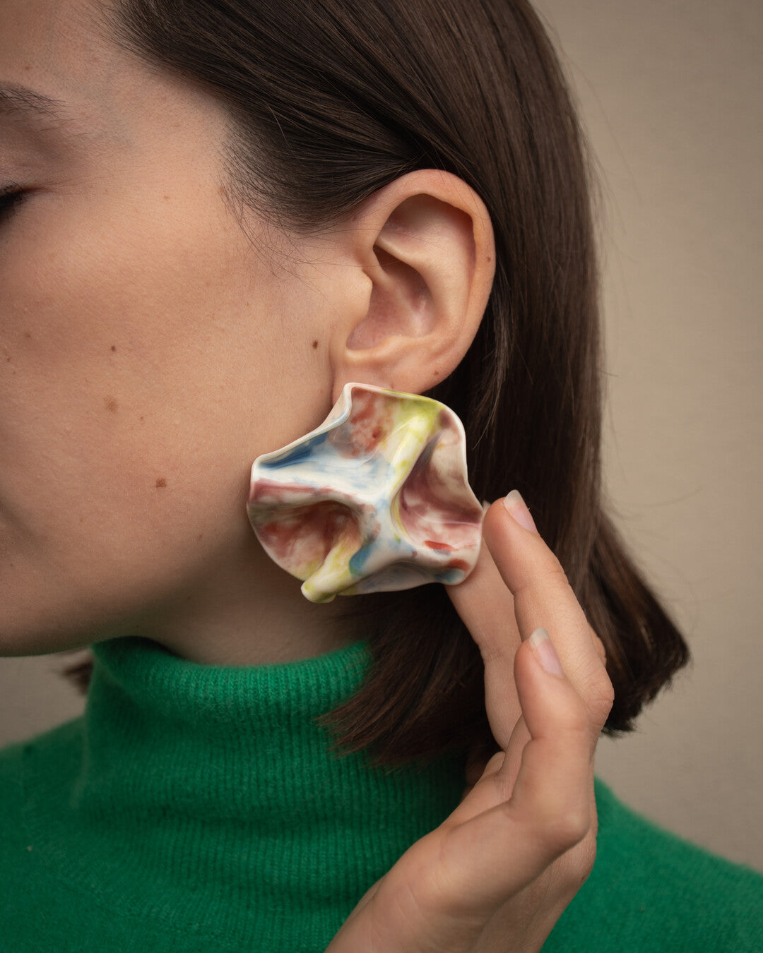 Boucles d'oreilles Raffaella en céramique
