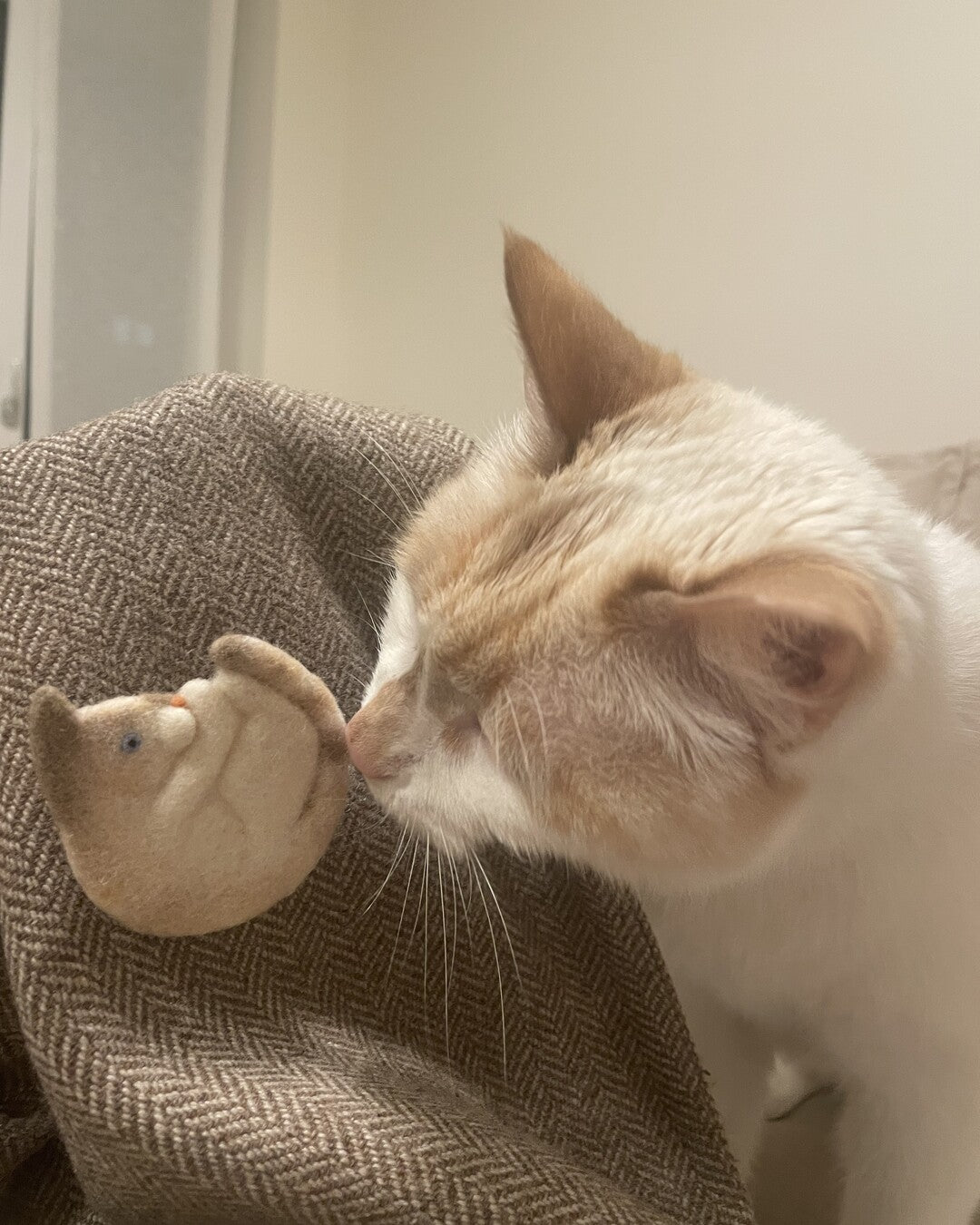 Custom "Pet portrait" needle-felted brooch