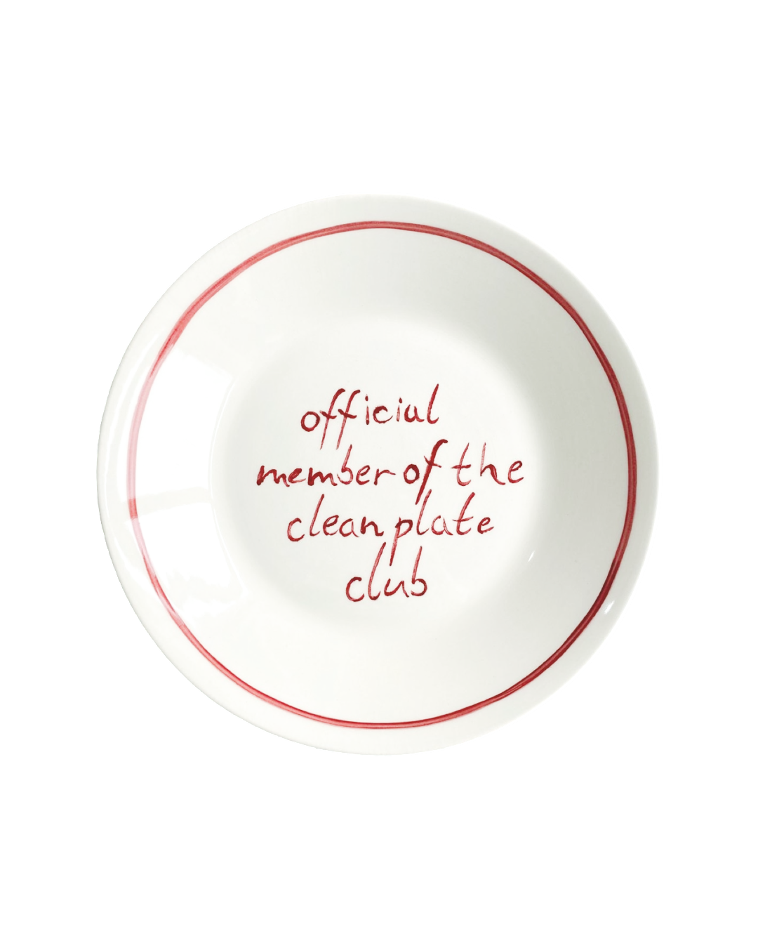 Breakfast plate 'Official member of the clean plate club'