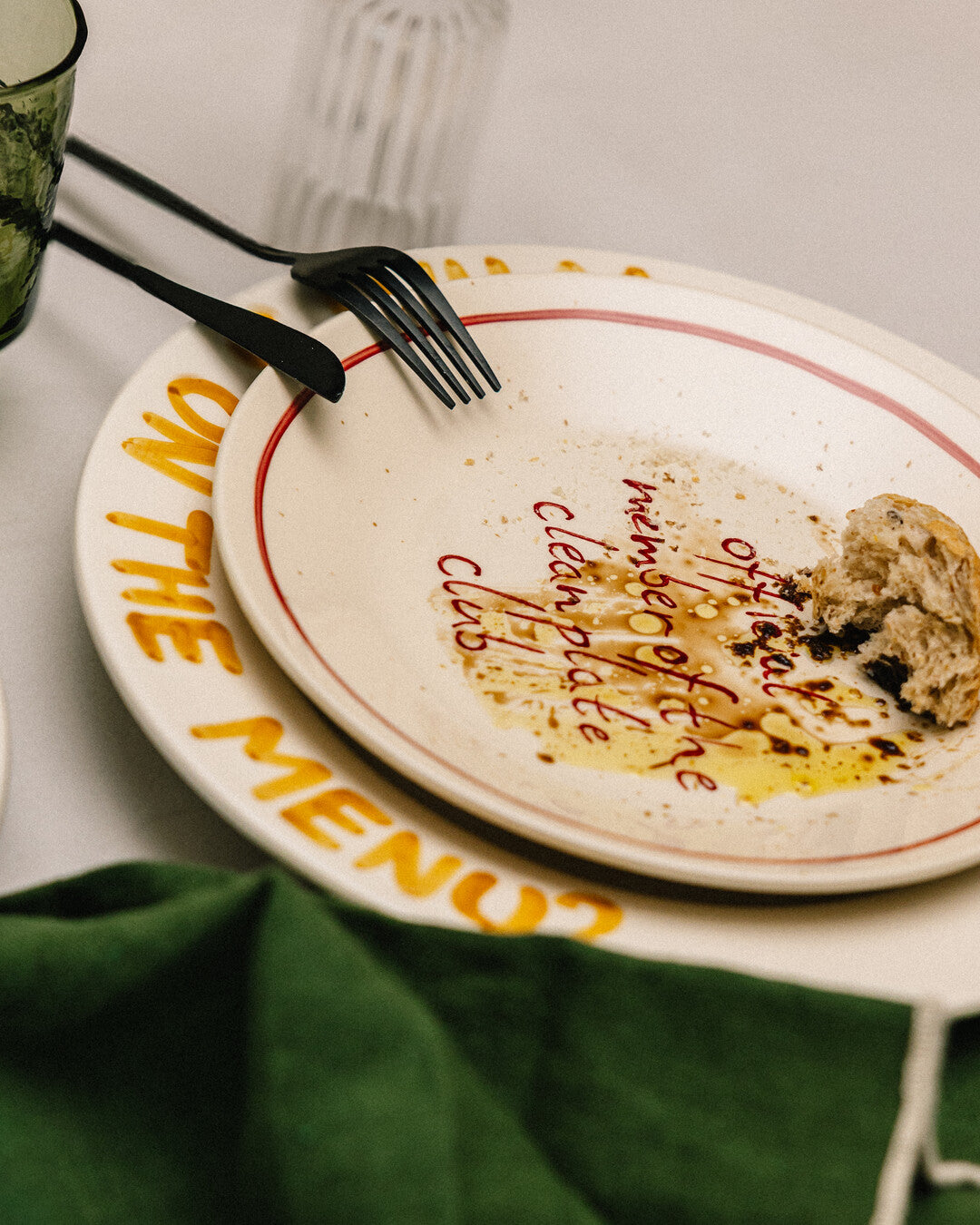 Breakfast plate 'Official member of the clean plate club'