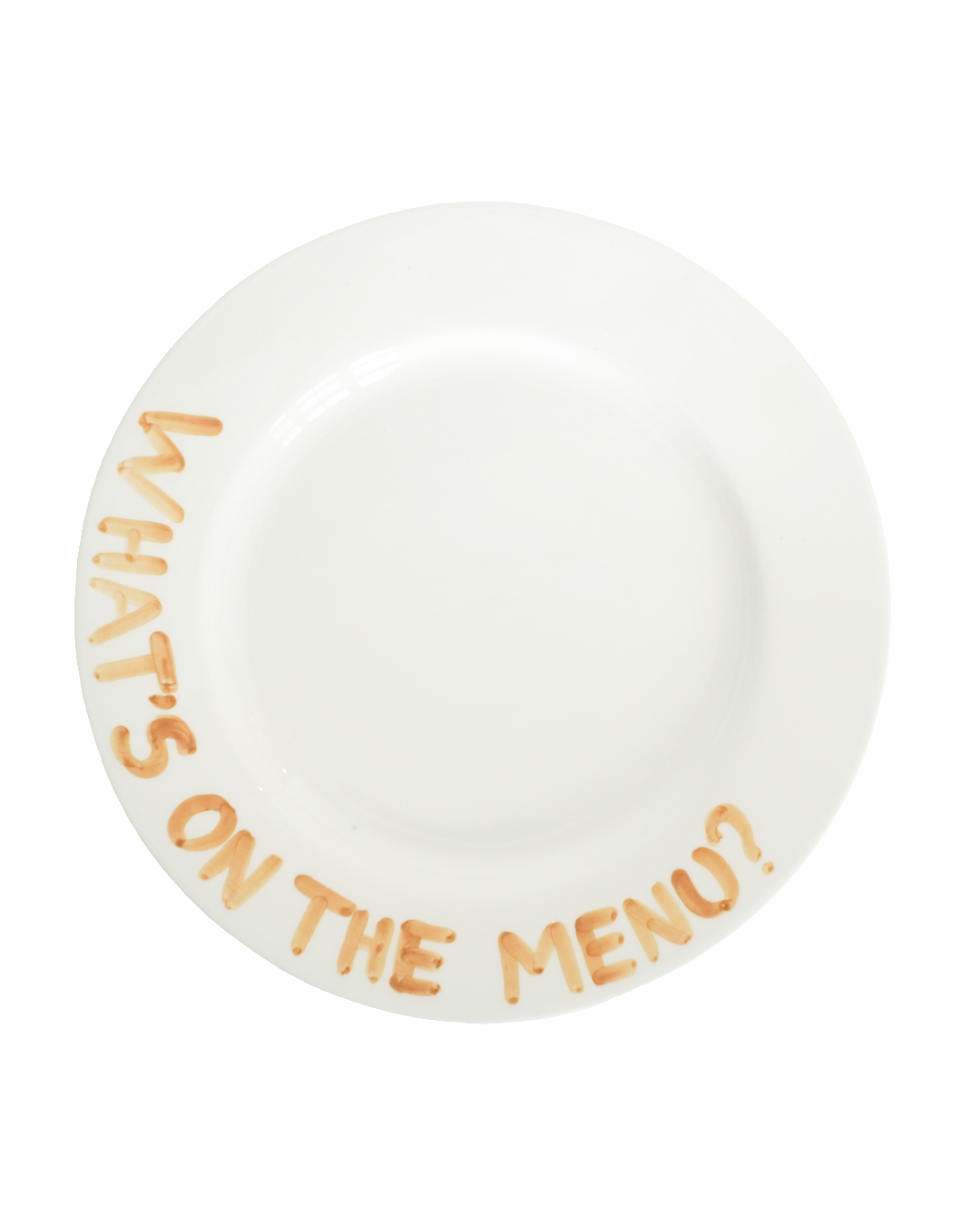 Dinner plate 'What's on the menu?'