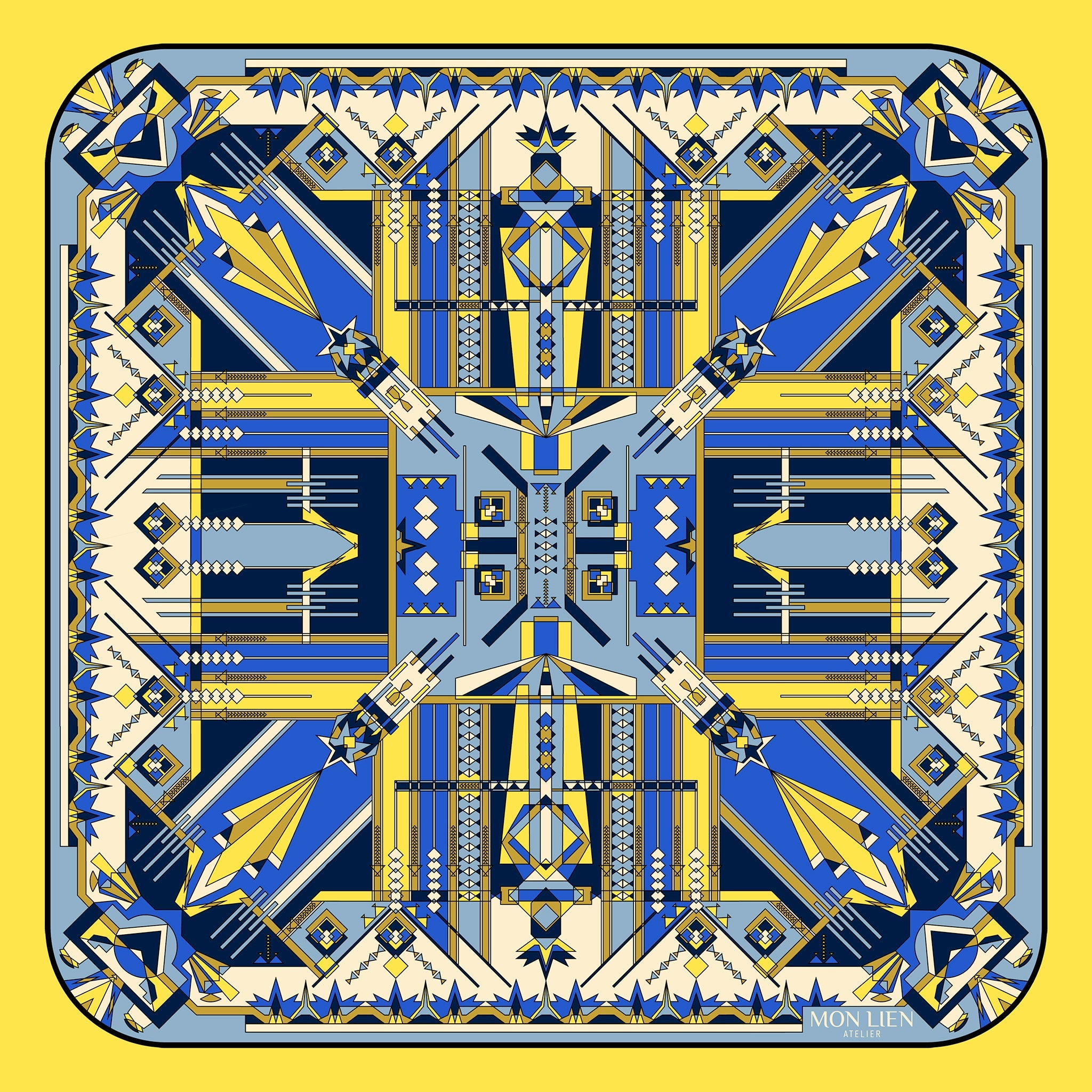 accessorio di lusso maschile in seta per farsi notare con classe e da indossare in ogni stagione colore blu giallo