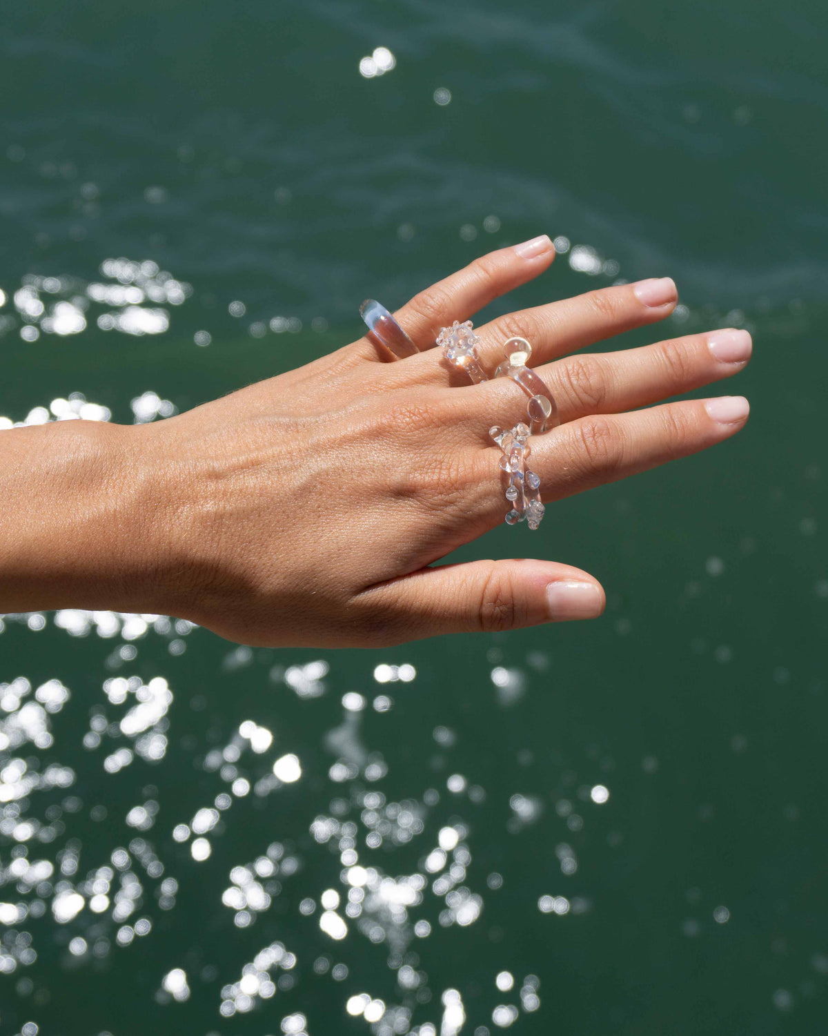 Cry Clear Murano glass ring