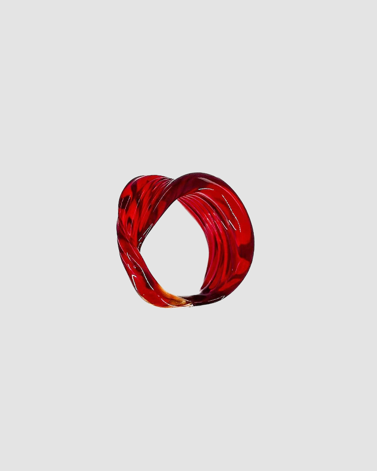 Wave Murano glass ring