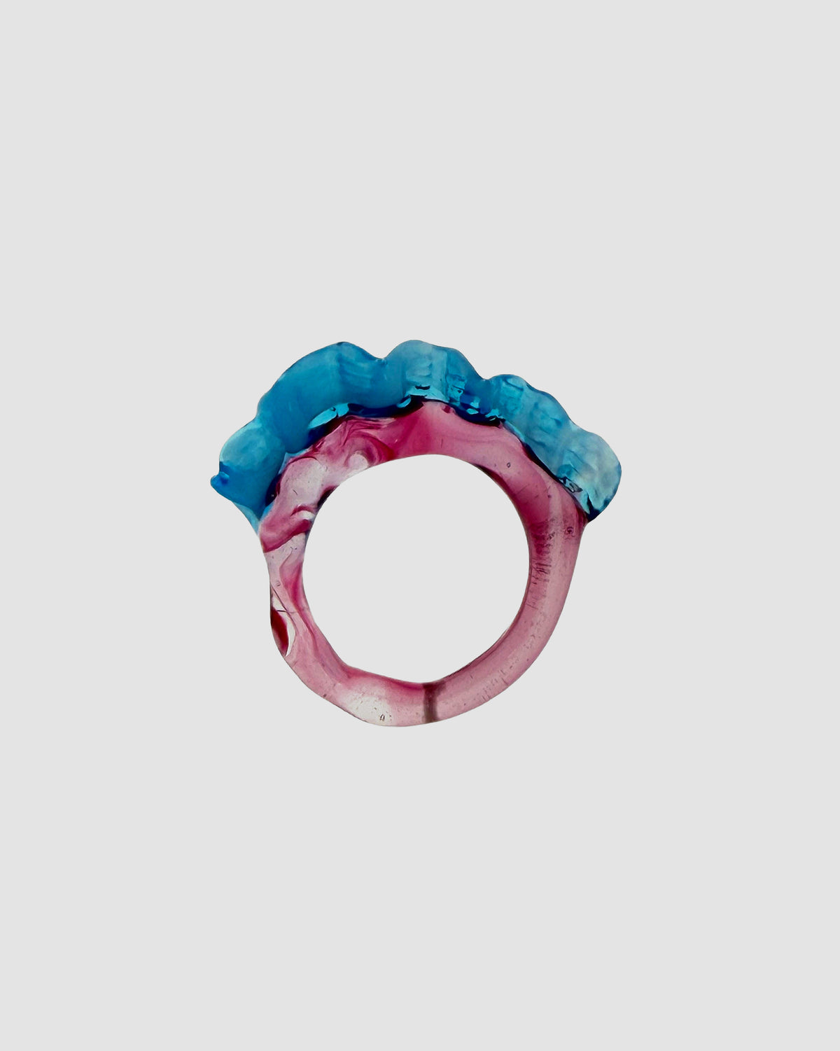 Ruffle Murano glass ring