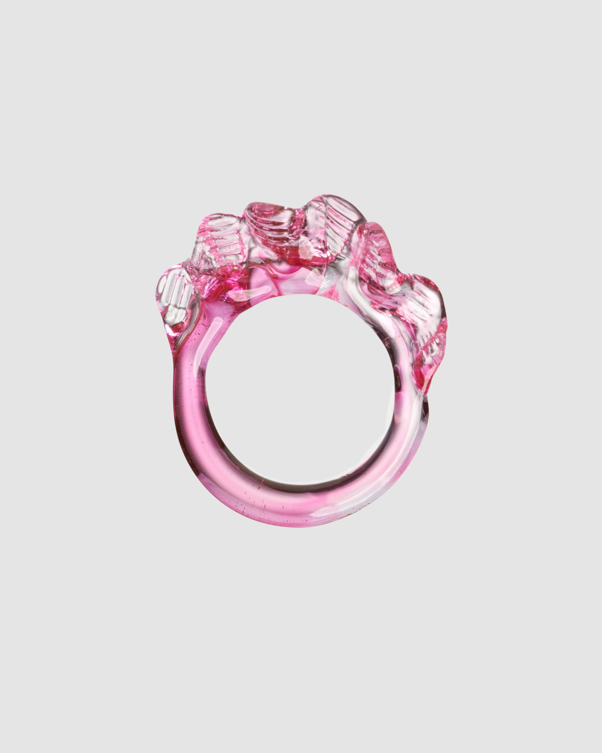 Ruffle Murano glass ring