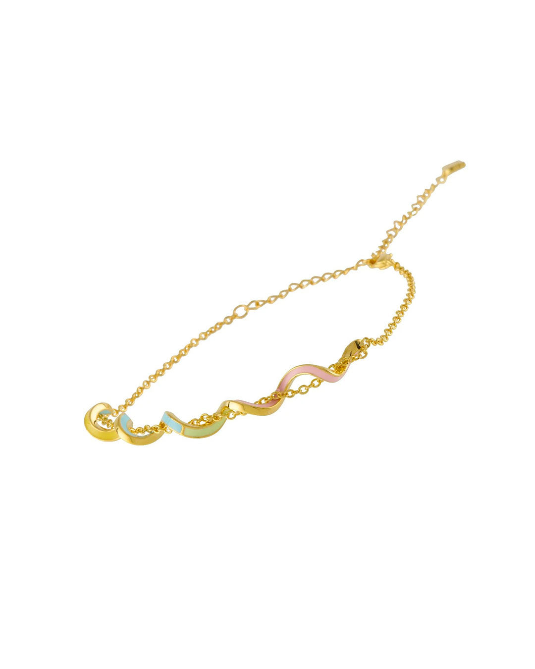 Ribbon adjustable rigid bracelet