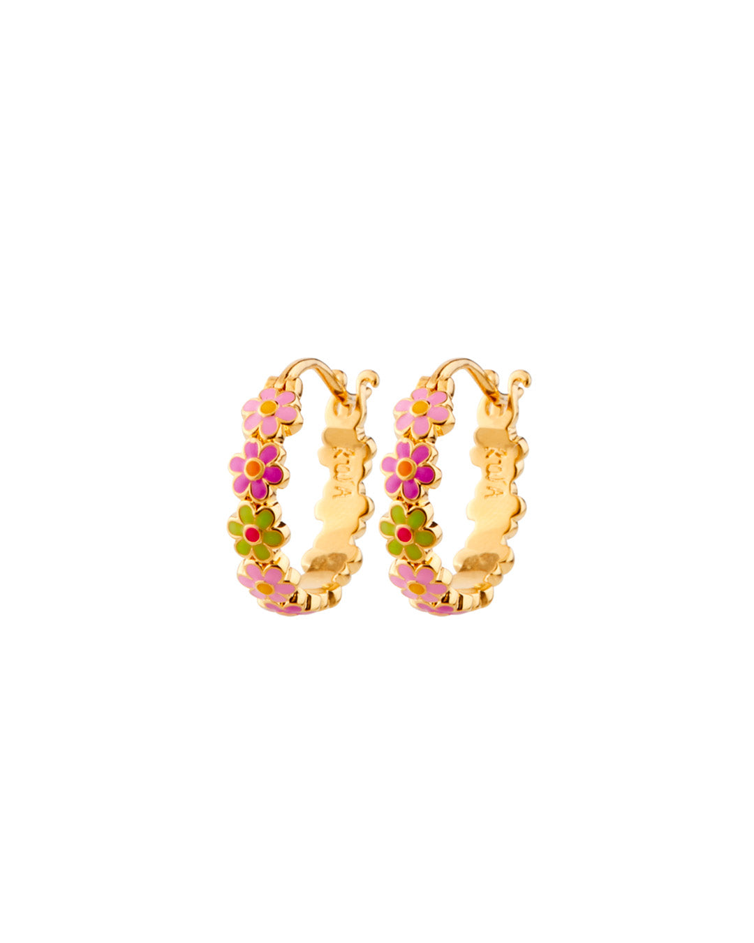 Boucles d'oreilles créoles fleurs sauvages