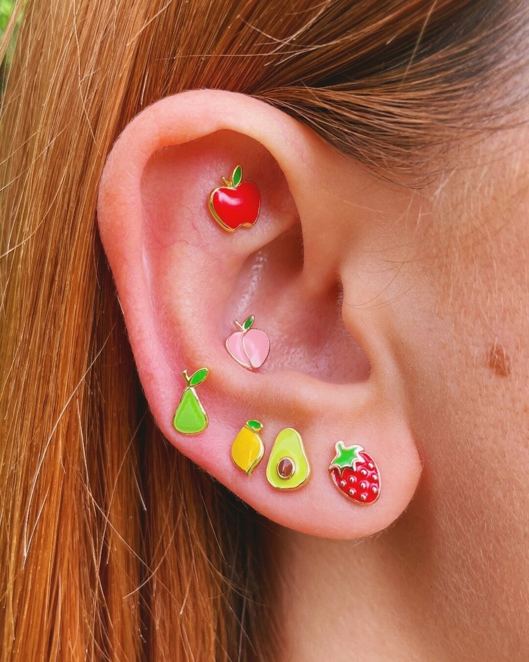 Avo & Egg mini stud earrings MIX - Set of 2
