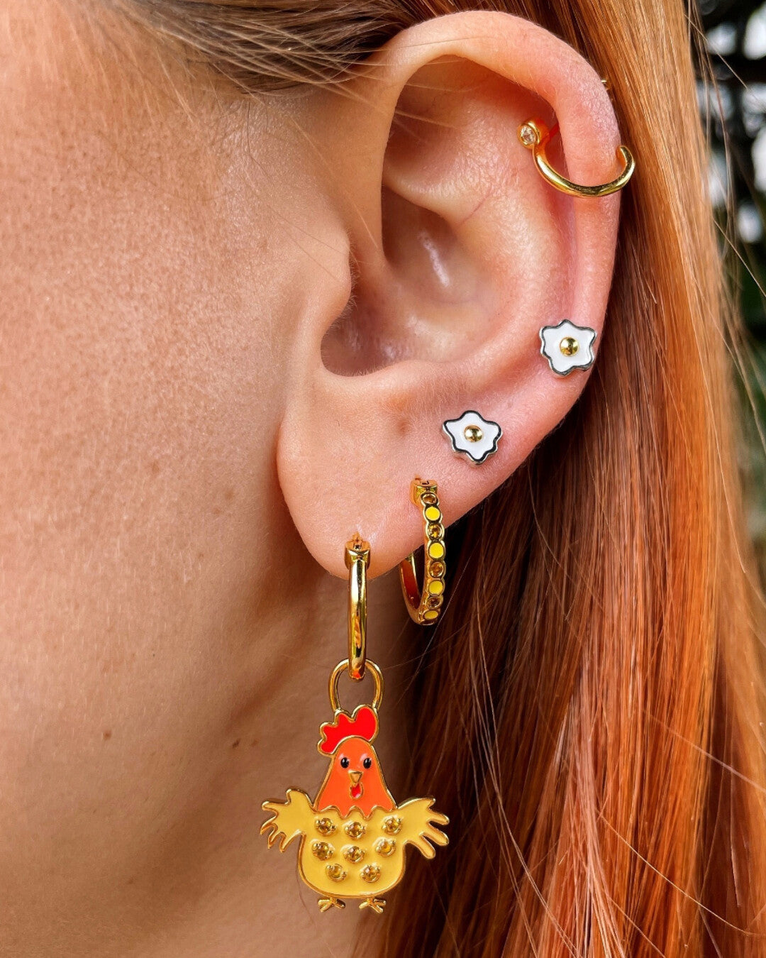 Avo & Egg mini stud earrings MIX - Set of 2