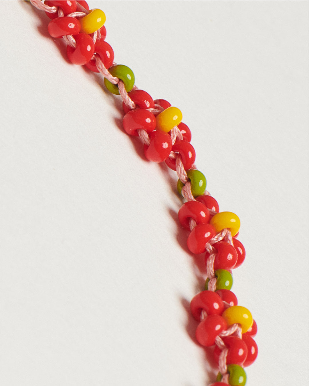 Handmade beads flower necklace - Fleur de Peau