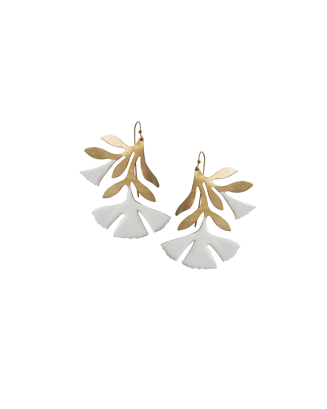 Handmade earrings - white Oleander flowers- Sabrina Formica
