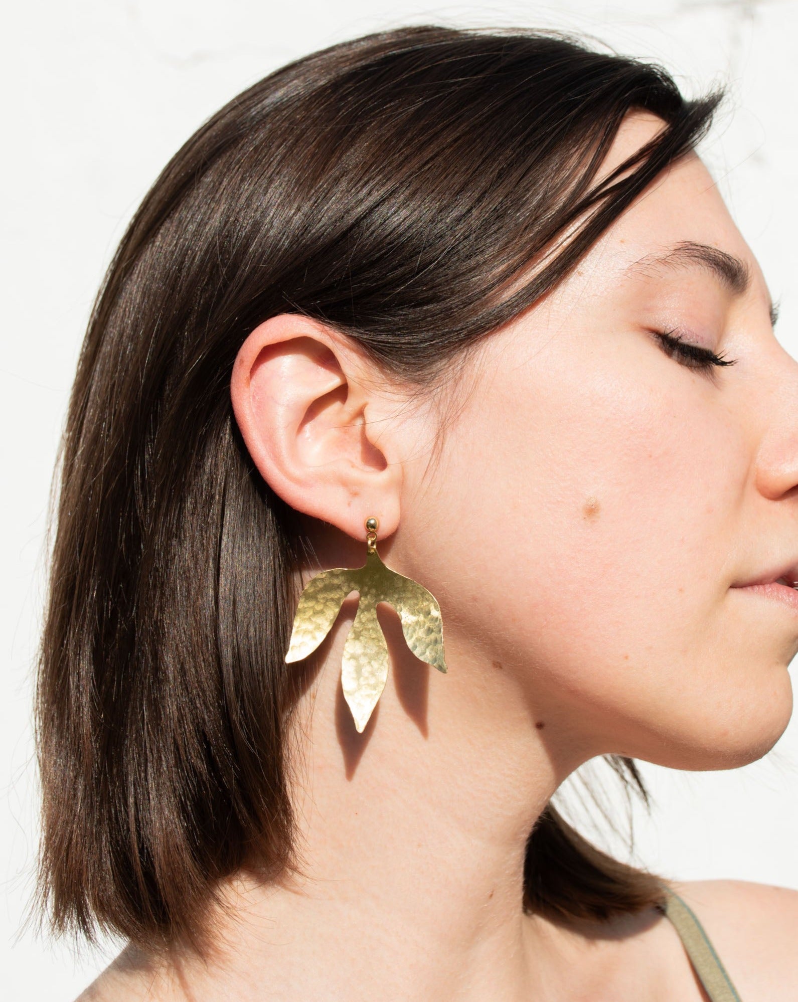 Handmade earrings -golden leaves- Sabrina Formica