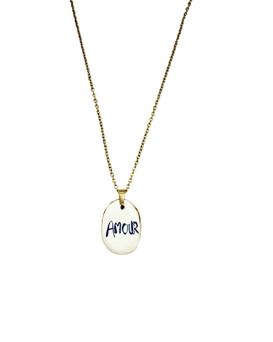 Custom World/name pendant and venetian box chain necklace
