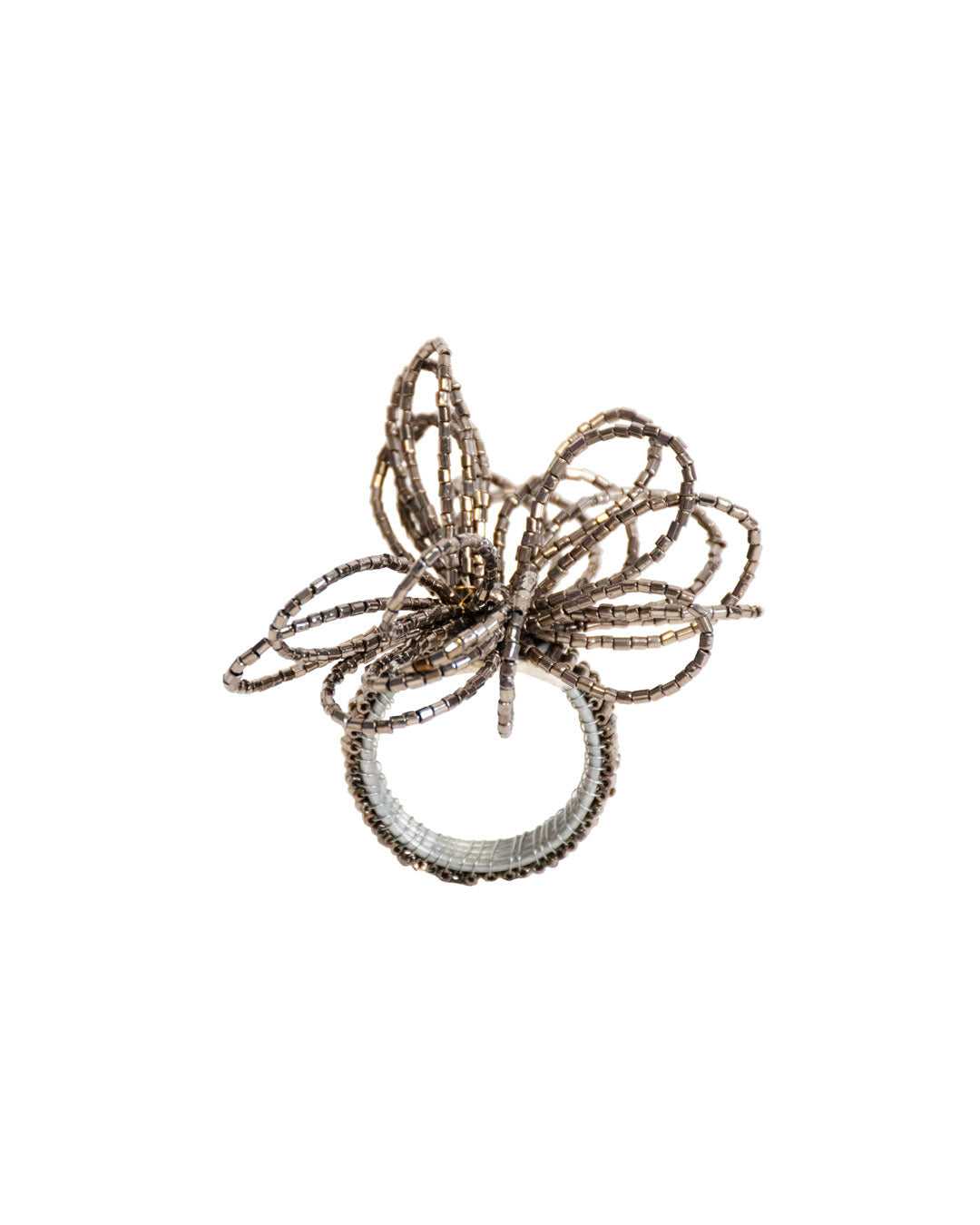 Silver Breaded Napking Ring